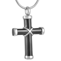 cross cremation jewelry stainless steel ashes urn necklace memorial keepsake pendant waterproof jewelry