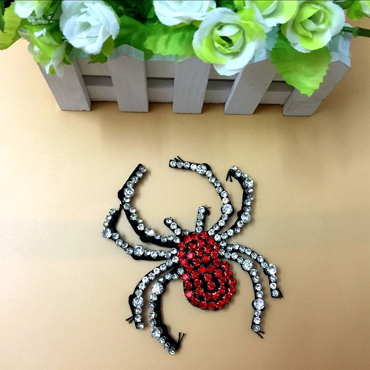 

spider beaded patches applique patches for clothing fabric patch sewing accessories fashion parches bordados embroidered patches