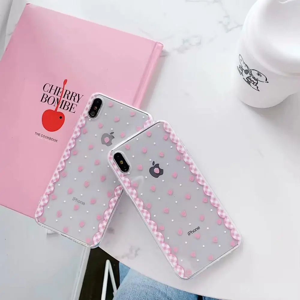 ORYKSZ прекрасный клубничный волновой Телефон чехол для iPhone 8 7 6 6s Plus X XR Xs