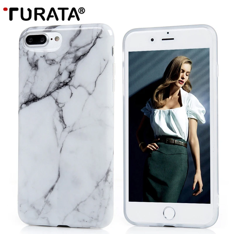 Модные Гранит Мрамор Кожи Чехол для iPhone 7 Plus 5.5 &quotIMD печатных силиконовые ультра