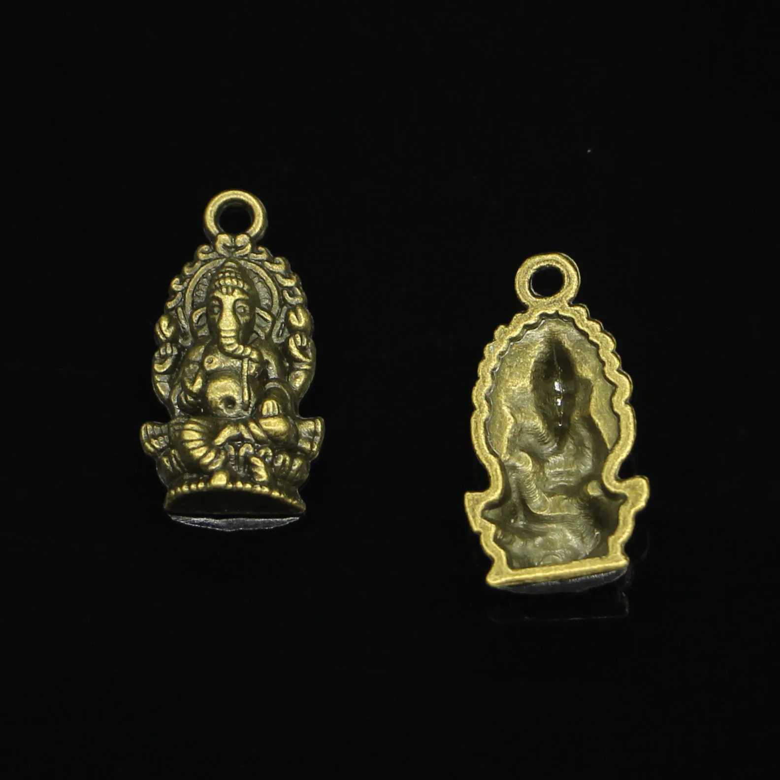 55pcs Antique Bronze Plated Ganesha elephant buddha Charms for Jewelry Making DIY Handmade Pendants 26*14mm | Украшения и