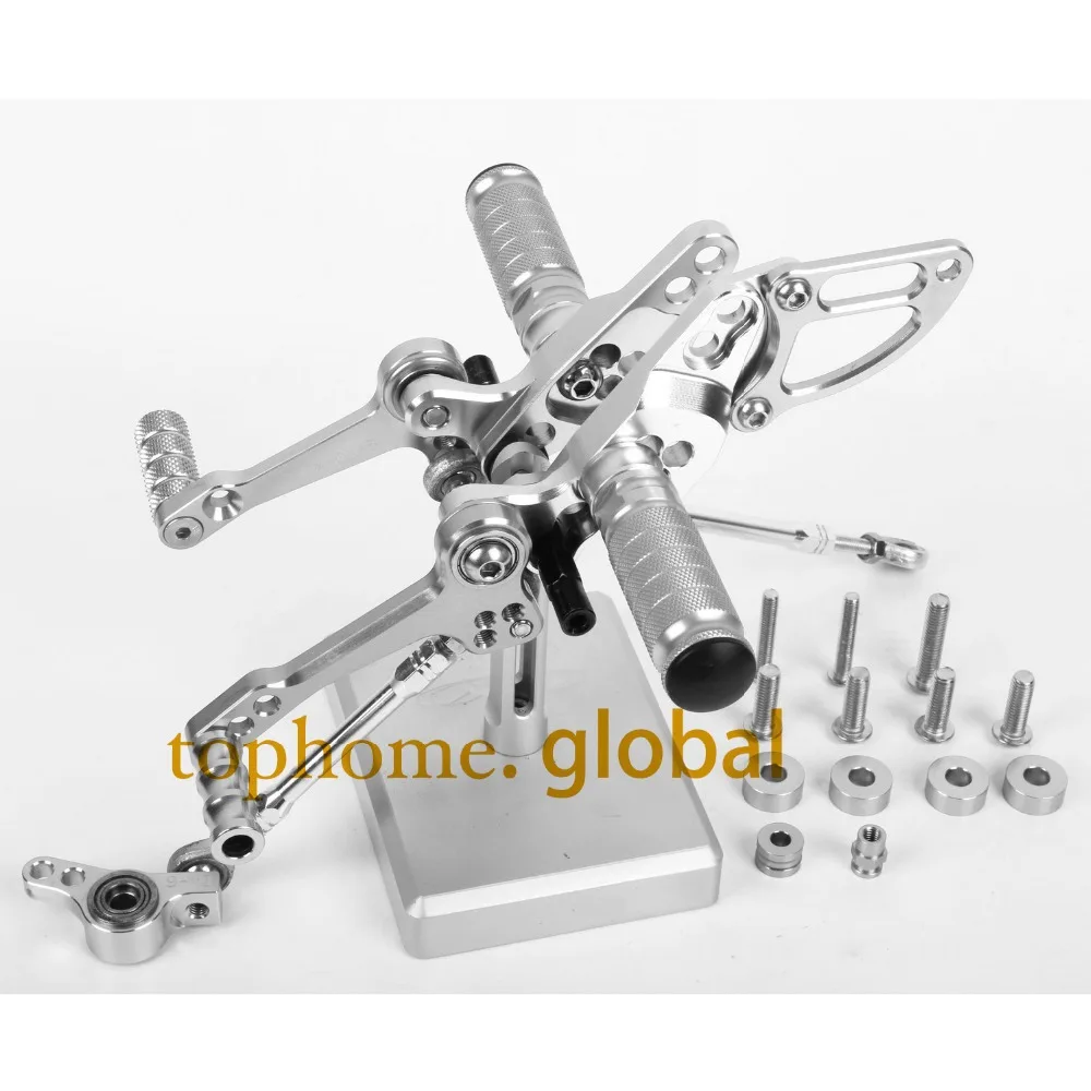 

For DUCATI STREETFIGHTER 848 CNC Foot Pegs Silver Color Rear Set Footpeg Rearset