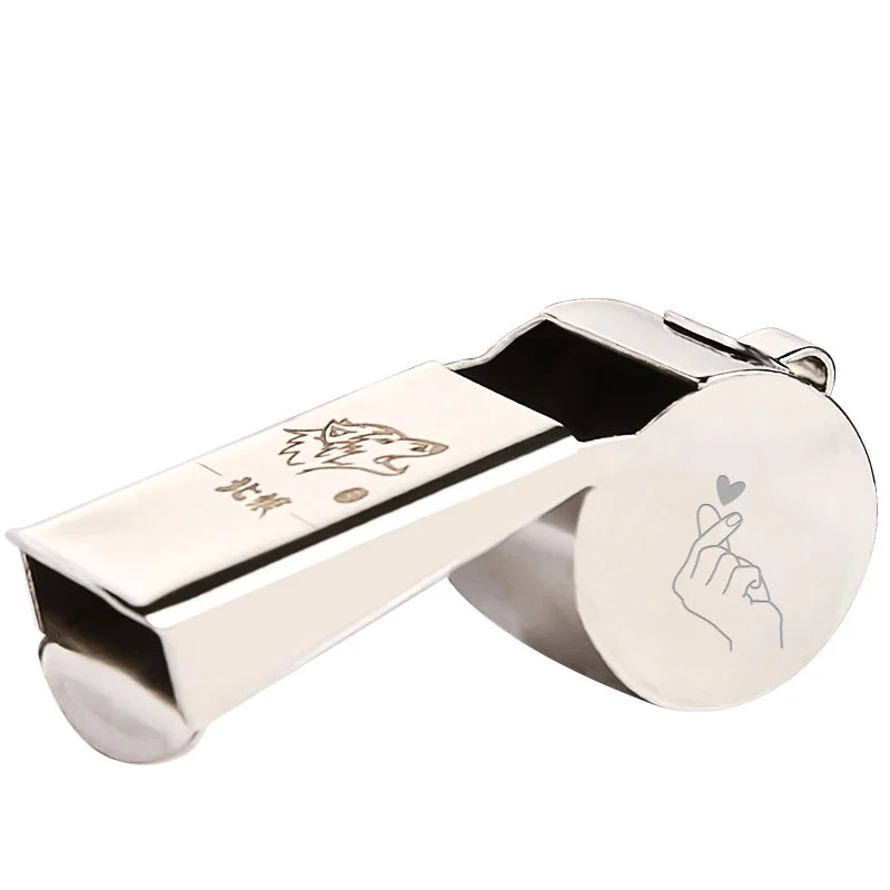 Открытый свисток для выживания металл высокая громкость лазерная гравировка