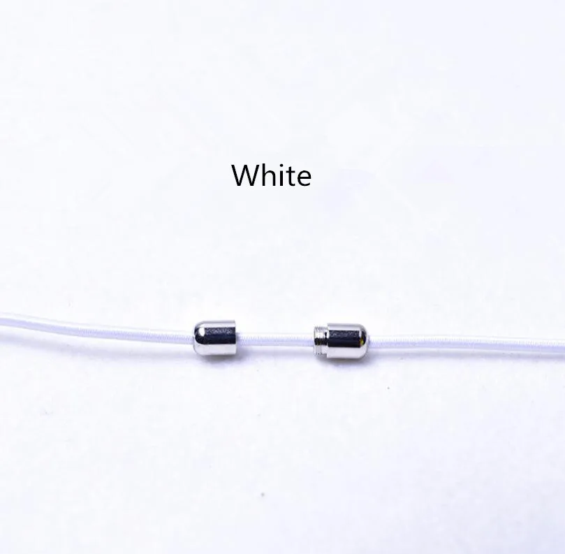 one pair white Горячая шнурки без галстука эластичные металлические фиксирующие круглые шнурки для ботинок дети взрослые кроссовки быстрые шнурки - Цвет: one pair white