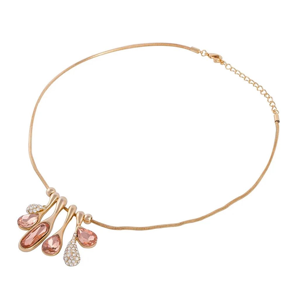 Мода 2019 г. цепочки и ожерелья Элегантность Стиль сплав листьев инкрустация