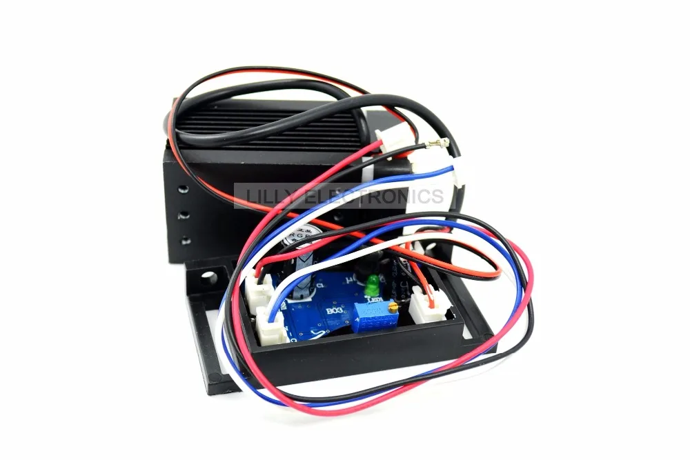 100 мВт 445nm 450nm 12V Синий в горошек лазерный диодный модуль w/ttl& драйвером и вентилятором