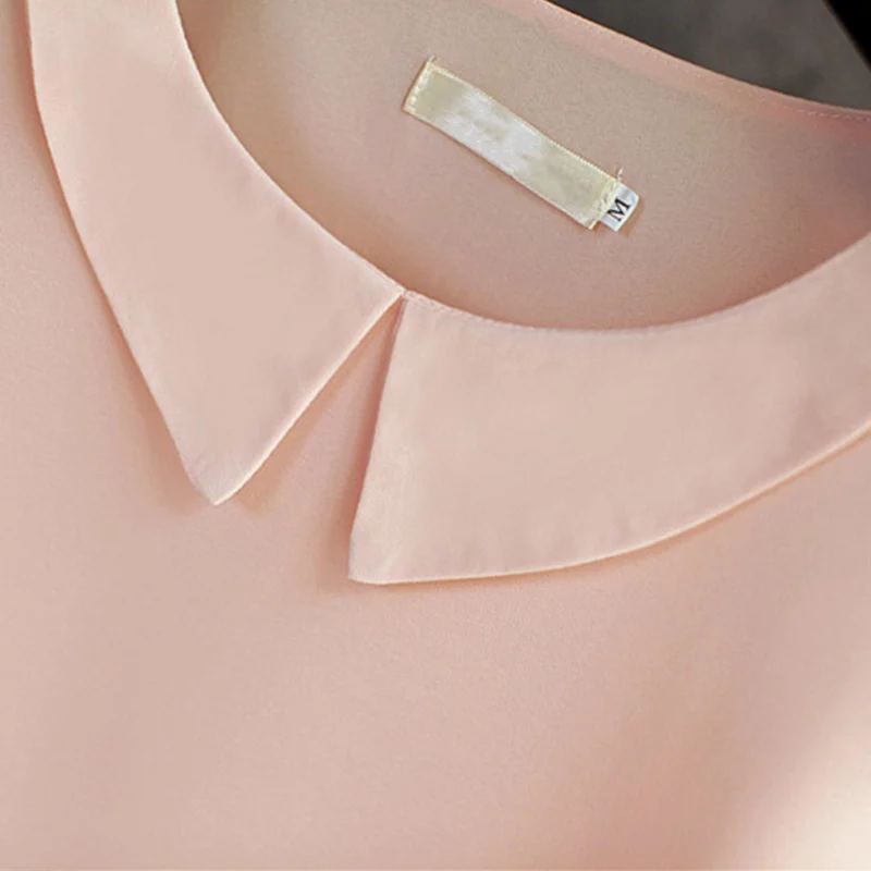 5XL шифоновые элегантные женские рубашки с отложным воротником большие размеры