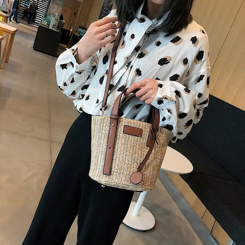 Bags For Women 2pcs Straw Bag Clutch Handwoven Rattan Handbags Knitted Crossbody Tote Bolsos Mujer De Marca Famosa 2019 | Багаж и сумки