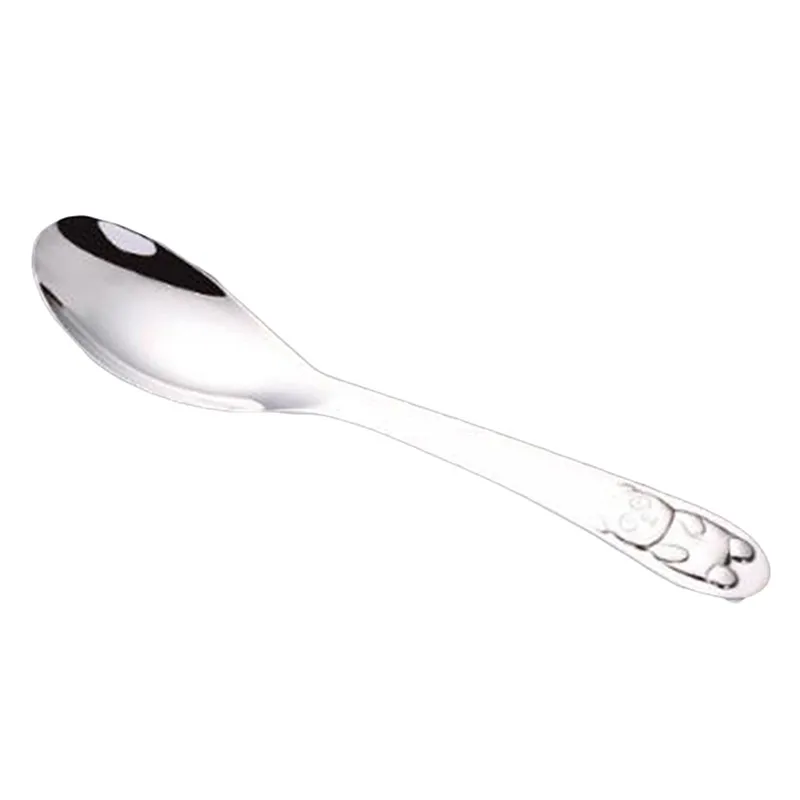 Tea spoon Детская портативная посуда из нержавеющей стали, ложка, ложка, вилка, нож, посуда, Детская обучающая посуда - Цвет: Tea spoon
