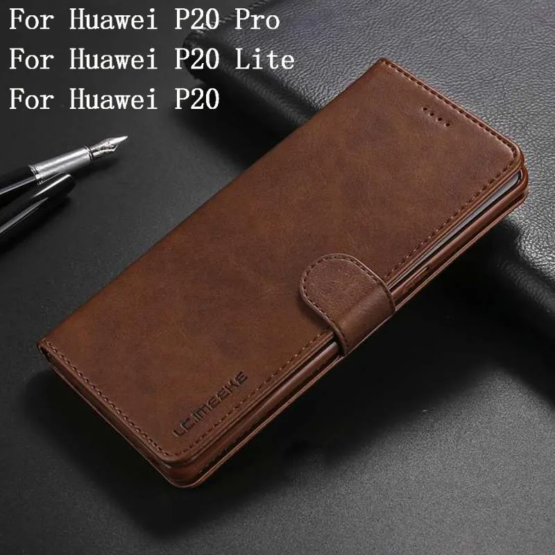 Чехол бумажник с откидной крышкой для huawei P20 Pro Lite чехол из искусственной кожи
