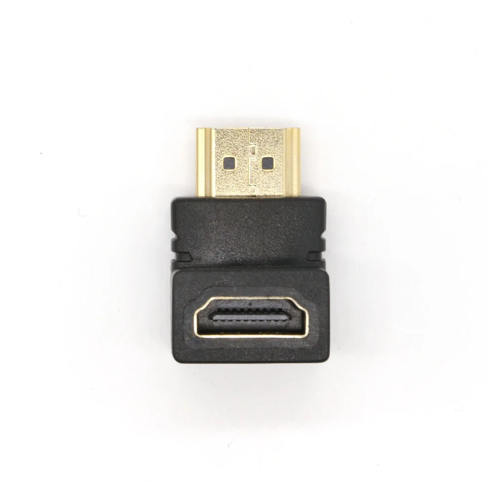 2 шт Джек совместимому с HDMI 90 градусов угловой переходник Совместимость M F