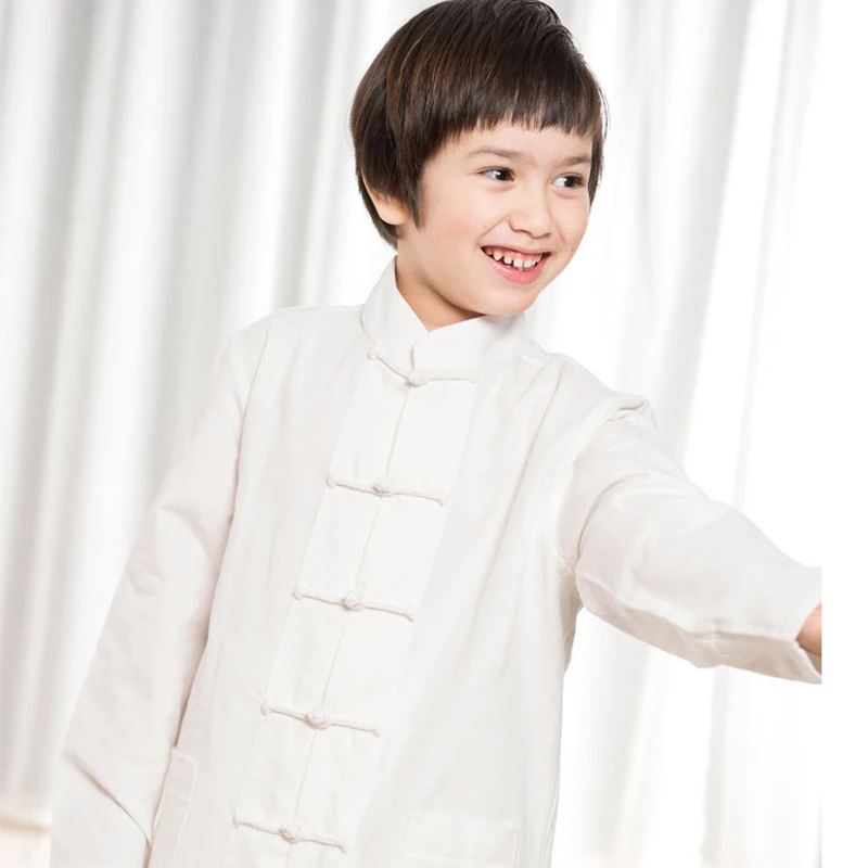 Рубашка льняная с длинным рукавом для мальчиков в китайском стиле|shirts for boys|boys linen