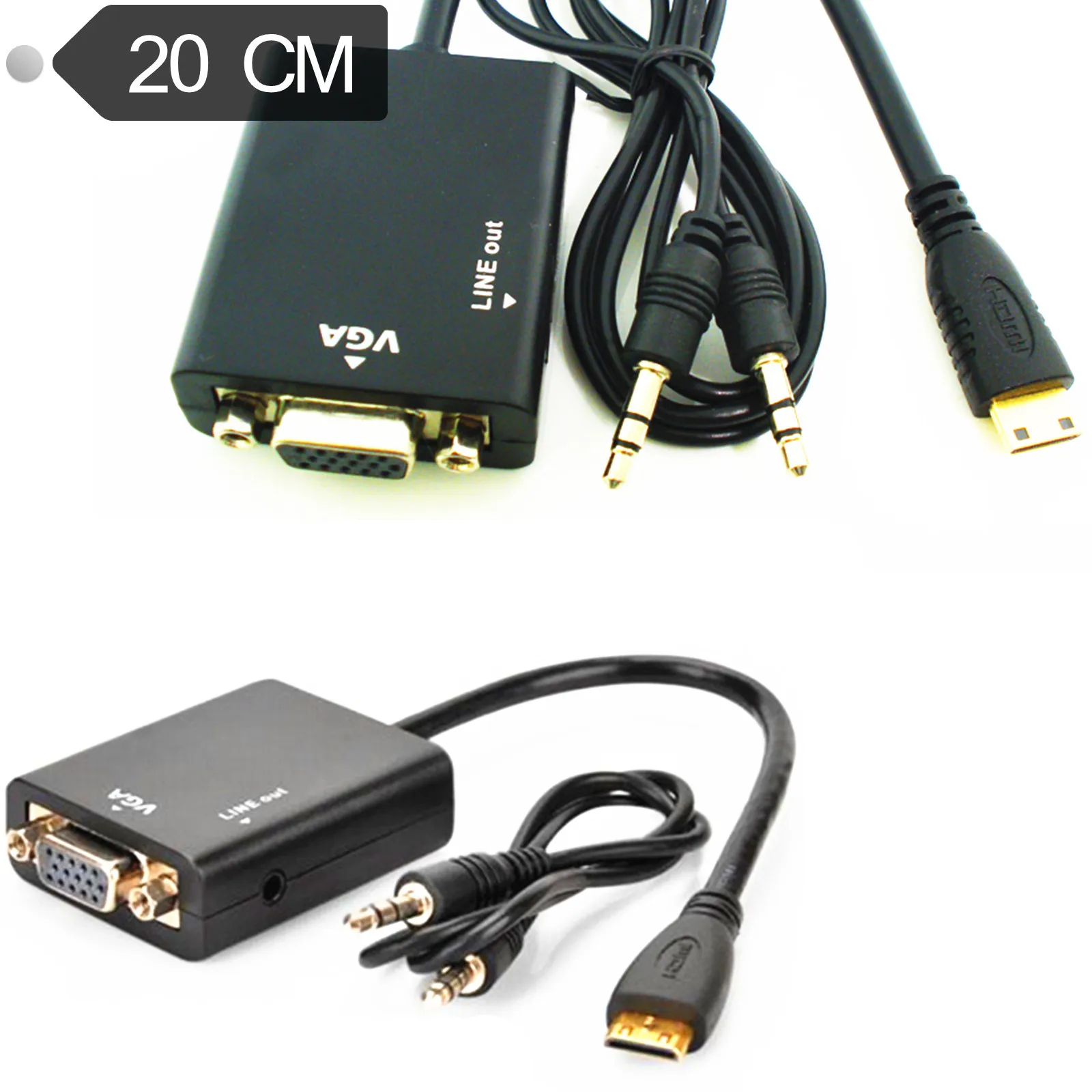 Мини HD VGA преобразования линии планшет с Аудио Mini конвертер VGA|Соединители| |