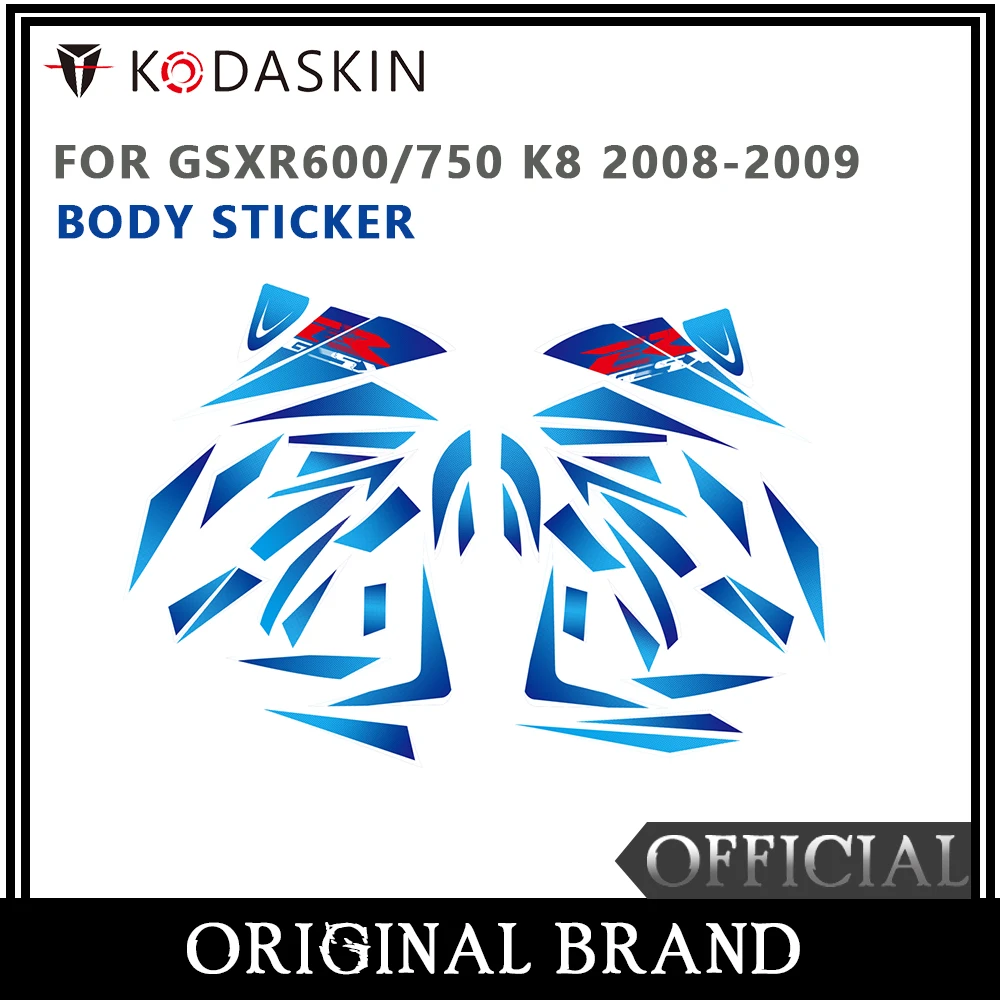 KODASKIN Motorcycle 2D Fairing Emblem Sticker Decal For SUZUKI GSXR600 GSXR750 K8 2008-2009