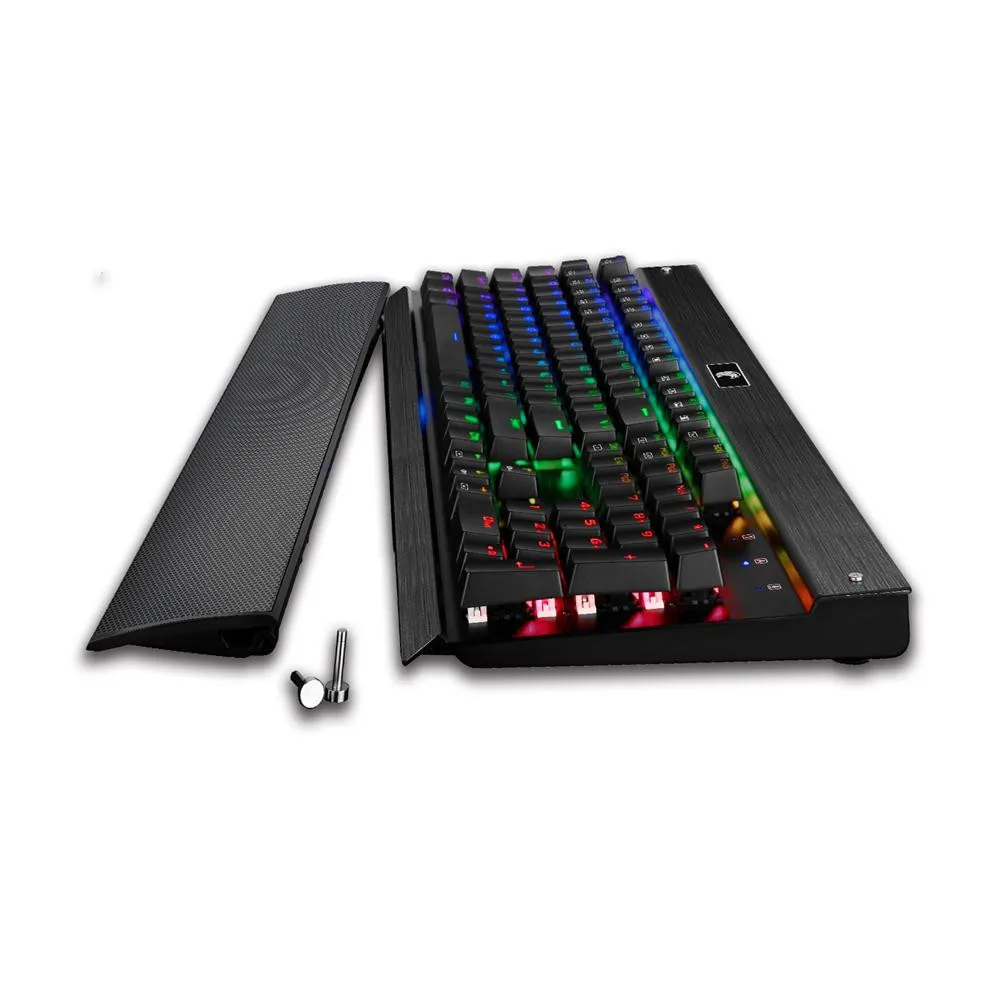 9 RGB LED подсветка игровая клавиатура Teclado USB Проводная 104 клавишная синяя