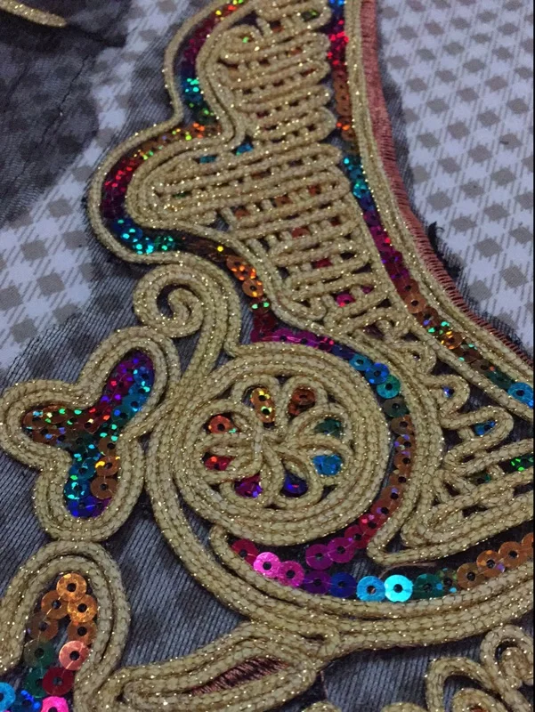 Аппликация для выреза аппликация блестки кружевная отделка нашивки одежды гипюр