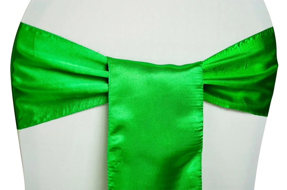 dark green 50 шт., 15x275 см Свадебный сатиновый стул Sashs атласные чехлы для стульев бантики Домашняя вечеринка, украшения для гостиничный Банкетный стул Декор - Цвет: dark green