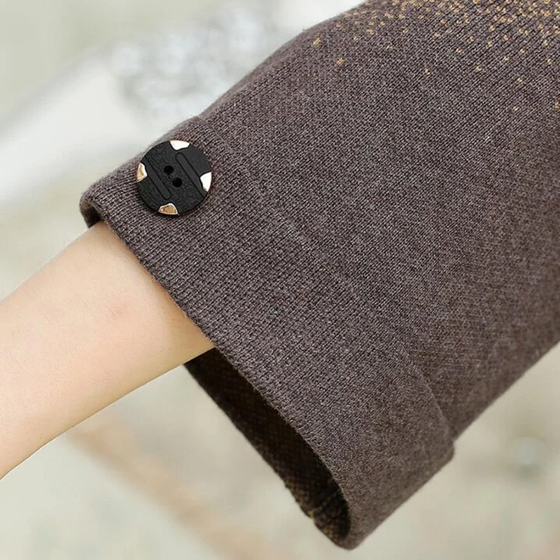 Новинка 2017 Осенний женский утепленный свитер верхняя одежда для мамы кардиган с