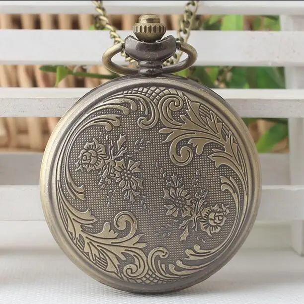 

Christmas gift New Fashion quartz enamel Flip clock hours students unisex good quality Necklace pocket watches