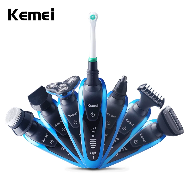 Keimei Multi Водонепроницаемый IPX4 электробритва Triple Blade 7 в 1 Электрический бритья