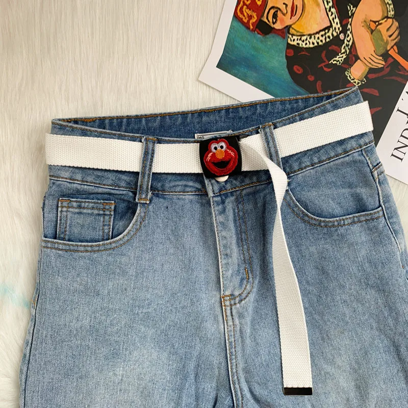 2019 Горячая продажа пояс Улица Сезам полиэстер fabirc двойная Пряжка squ | Аксессуары