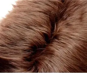 coffee Luxury Long Hair Faux Fur Fabric Plush Toy Fabric 50x150cm - Цвет: coffee
