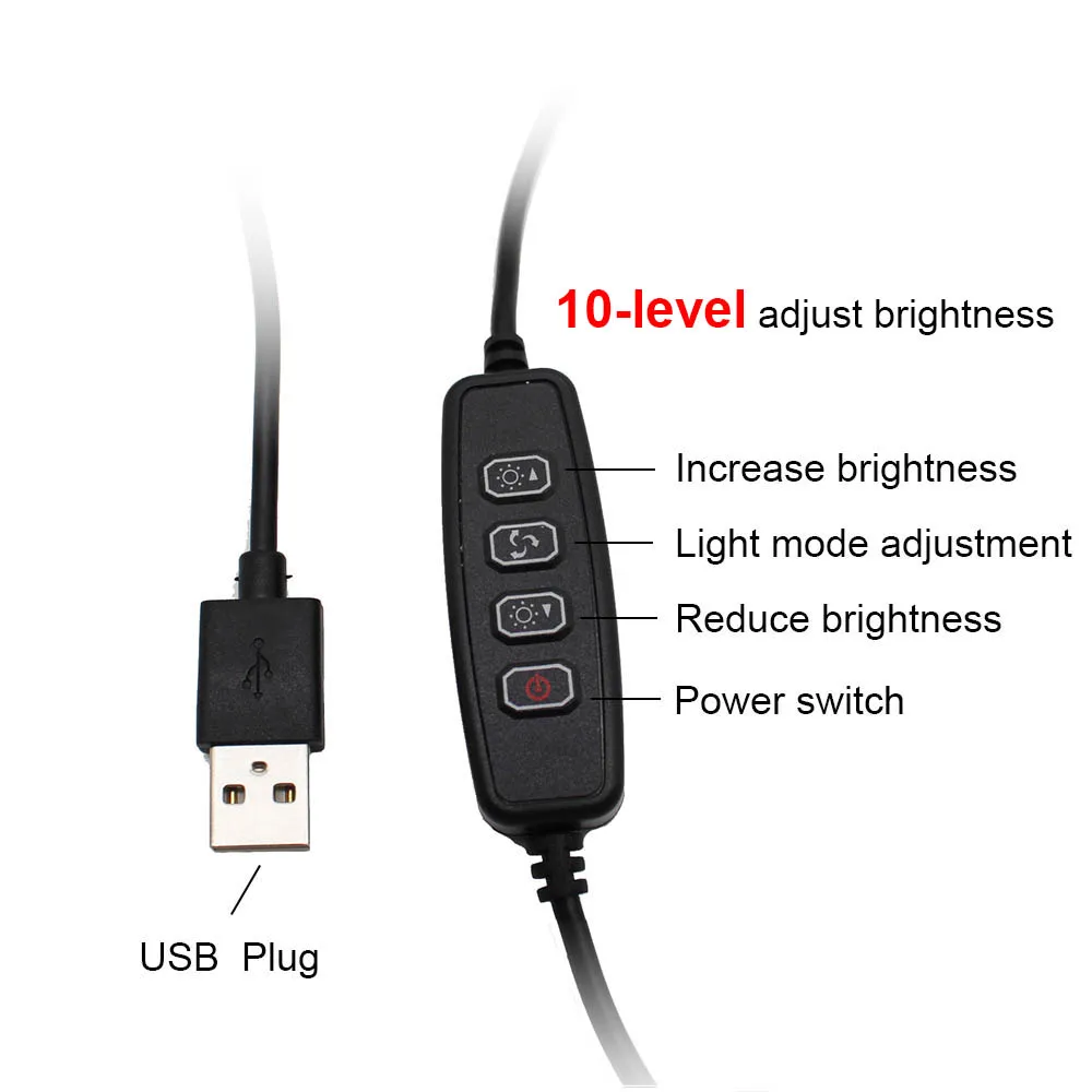 Kolivar 16 см мини светодиодный кольцевой светильник с подставкой штатив теплый