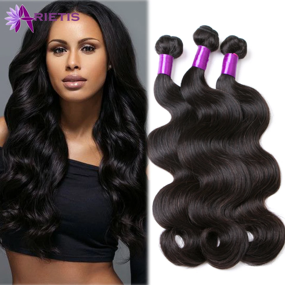 Овна Девы Человеческих Волос Перуанский Объемной Волны Weave Связки 100%