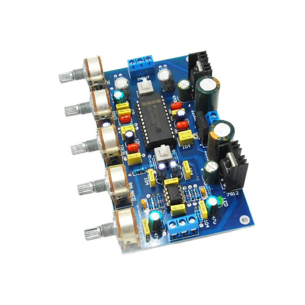 

LM4610 + NE5532 HIFI Dual Channel Preamplifier Tone Board Dual AC12V-15V