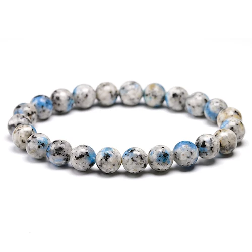 Beads 8mm Натуральный браслет из яшмы K2, вулканическая яшма, драгоценный камень для женщин и мужчин, растягивающийся браслет ручной работы, 6, 8, 10 мм, Круглый браслет из бисера, ювелирные изделия - Цвет камня: Beads 8mm