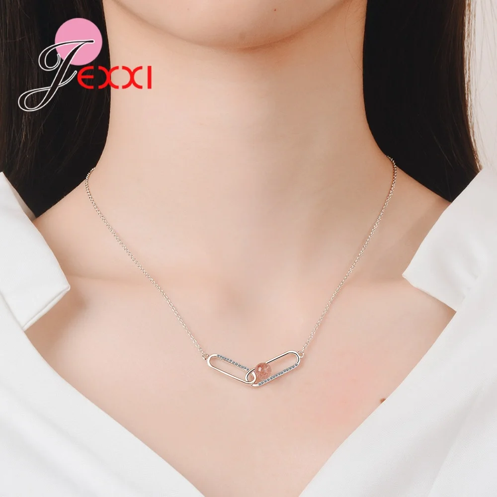 Простой Кристалл геометрическое ожерелье Женская мода ювелирные изделия дружба