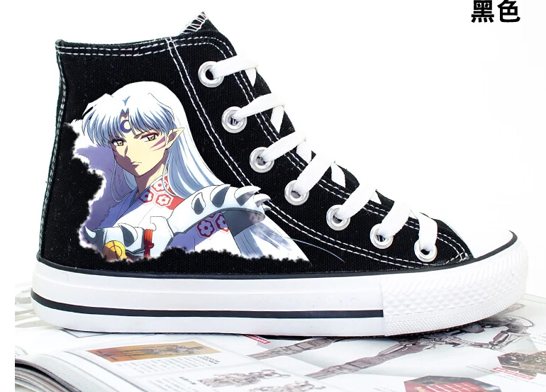 Аниме Inuyasha дизайн на заказ окрашенные кроссовки ручной работы женская мужская повседневная обувь спортивная обувь для косплея