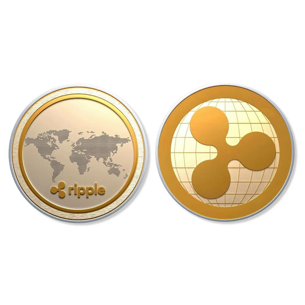 Ripple монета памятная криптовалюта круглая XRP пульсация плакированная