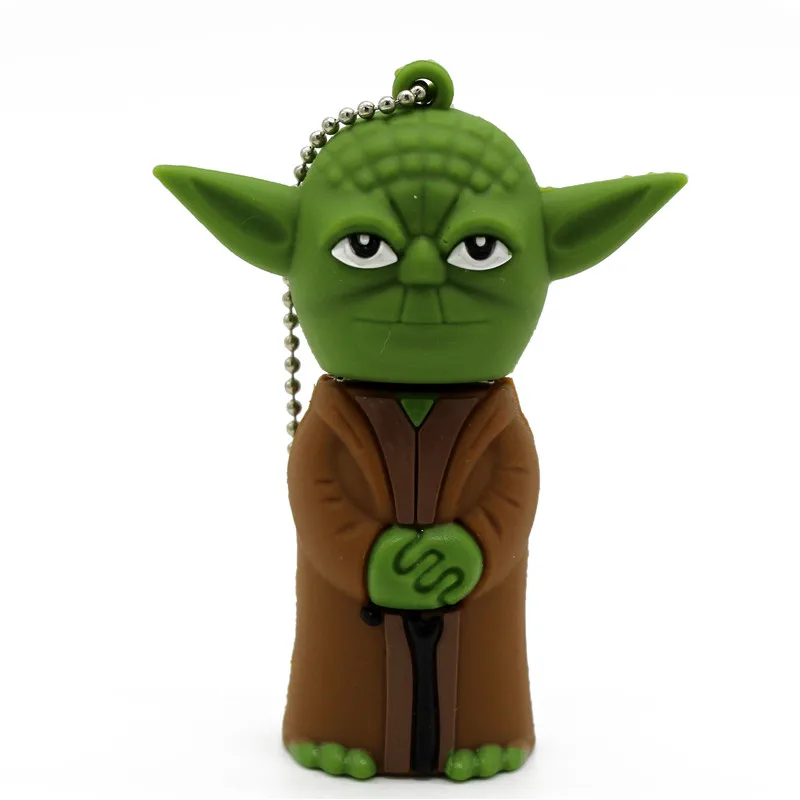 green USB флеш-накопитель с текстовым рисунком из мультфильма «Звездные войны», 64 ГБ, 4 ГБ, 8 ГБ, 16 ГБ, 32 ГБ, флешка, USB 2,0, Usb флешка - Цвет: green
