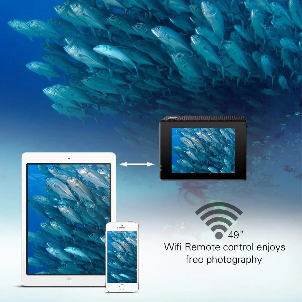 Спортивная Экшн камера Ultra HD 4K с Wi Fi 1080P для занятий спортом на открытом воздухе DVR