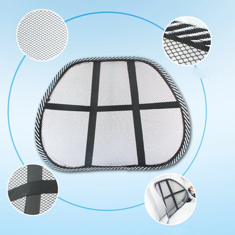 Car Chair Back Support Massage Cushion Mesh Lumbar Back Brace Pillows Car Seat and Office Chair Lumbar Supportor Car-styling