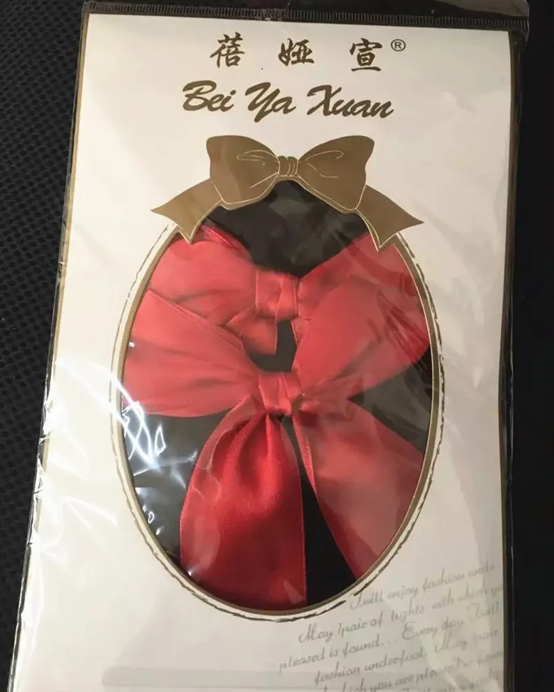Red Черный, белый, красный, прозрачный чулки с эластичным бортом с бантами для женщин женское горячее сексуальное, эротическое белье чулочно-носочные изделия Lenceria Erotica - Цвет: Red