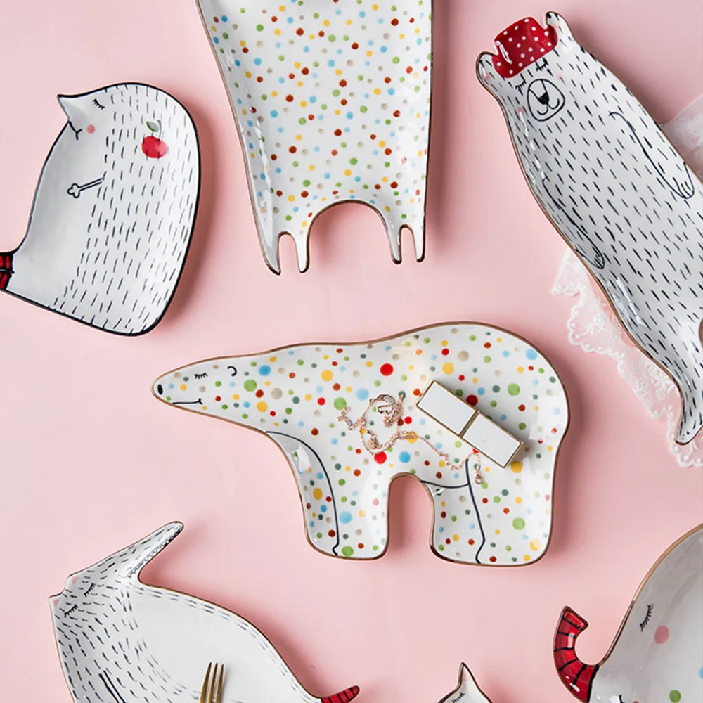 Новинка 2019 керамическая тарелка с героями мультфильмов креативная фруктовым