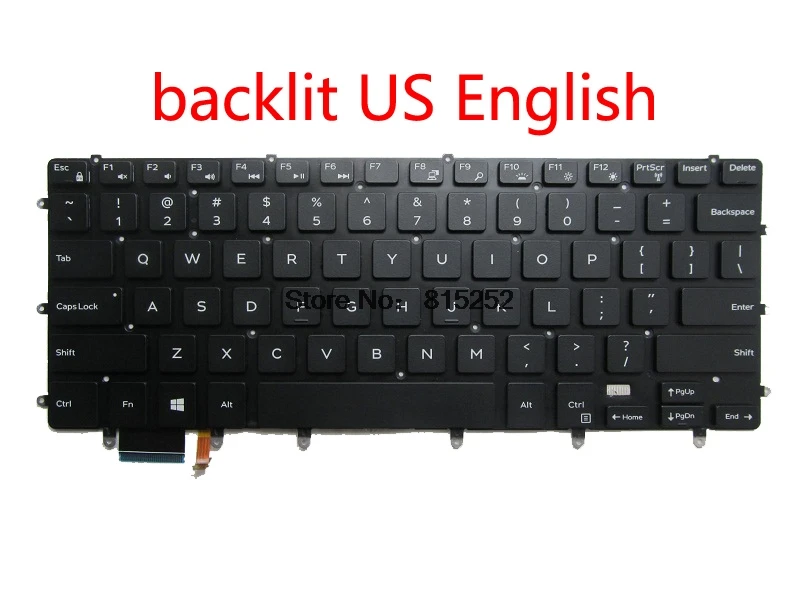 US English Клавиатура для ноутбука DELL 15 9550 9560 5510 5520 7568 с подсветкой английский(США) RU Русский Аравия AR Бельгии быть Швейцарский SW 0GDT9F 0HPHGJ - Цвет: US English