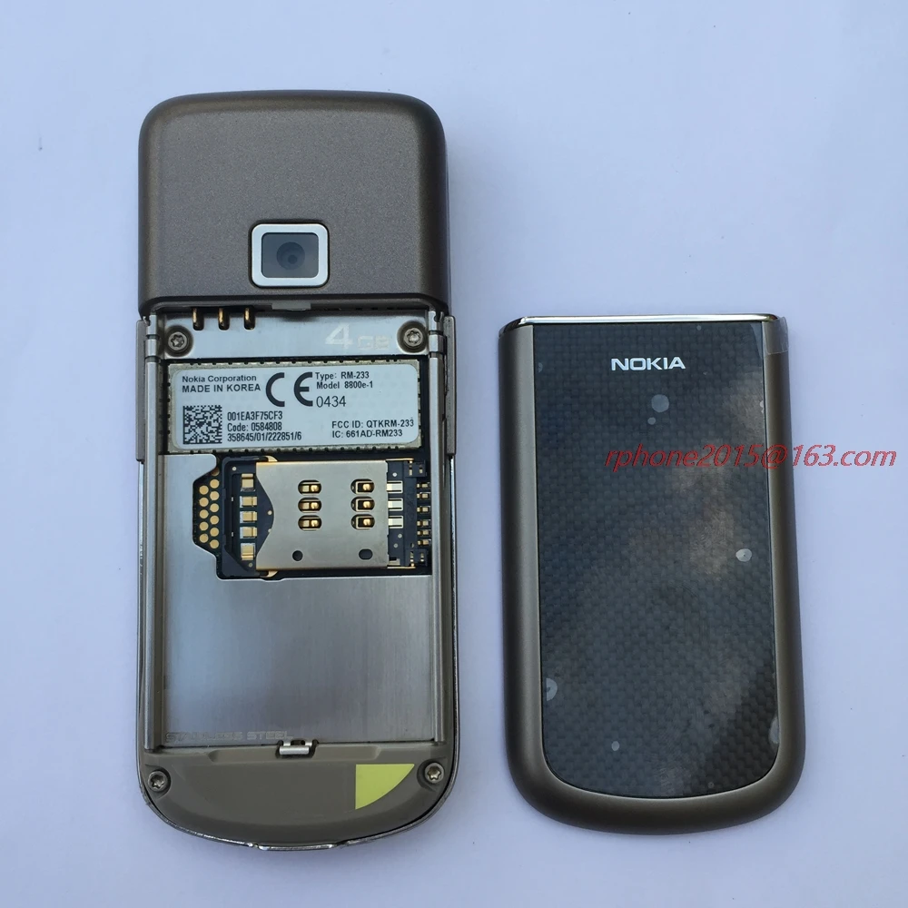 Отремонтированный мобильный телефон NOKIA 8800 Carbon Arte 4 Гб rom 8800CA GSM разблокированный и русская клавиатура