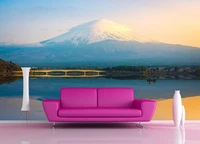custom 3d mural wallpaper mount fuji landscape photo wallpaper custom wallpaper tv setting wall of sitting room sofa