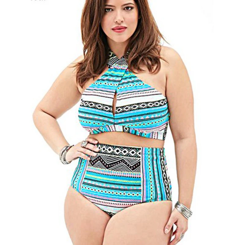 Женский купальник с высокой талией и горловиной размеры до 5XL|swimwear 5xl|swimwear plusswimwear