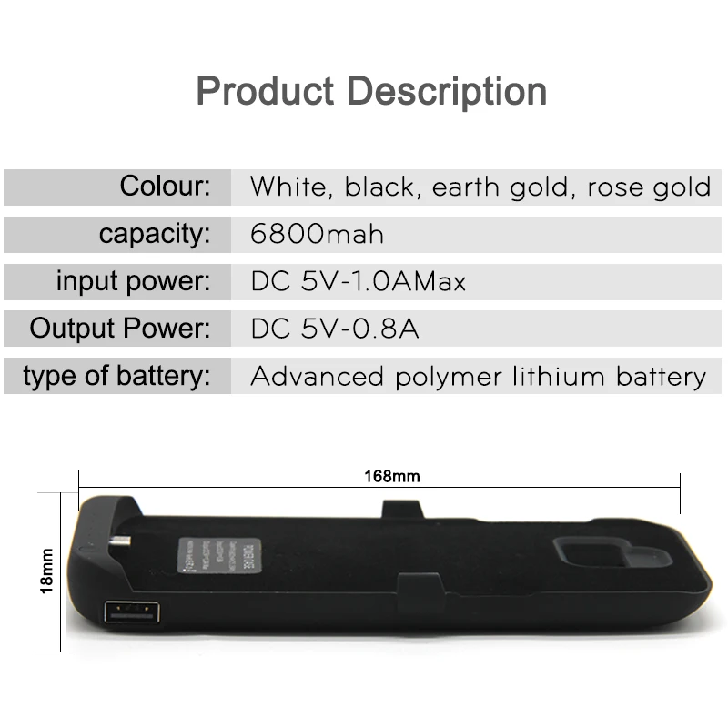 Перезаряжаемый чехол для зарядного устройства s для samsung Galaxy S7 Edge power Bank чехол 6800 мАч держатель для SM-G9350