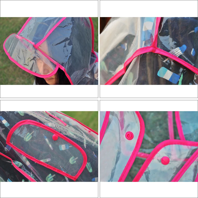 Новый популярный женский/Мужской Прозрачный непромокаемый плащ EVA для улицы