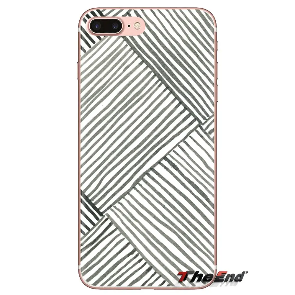 black white lattice Hexagon For Huawei Mate Honor 4C 5C 5X 6X 7 7A 7C 8 9 10 8C 8X 20 Lite Pro Soft Transparent Cases Covers |