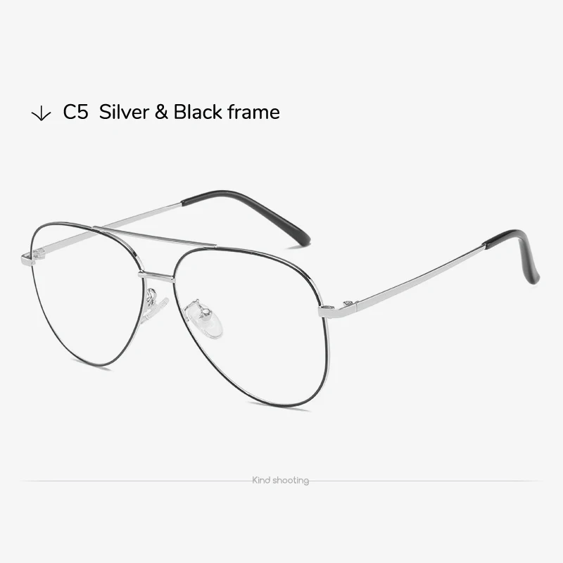 silver black Toketorism оправа для оптических линз, винтажные очки для глаз для мужчин и женщин, оправа для очков, золото 6513 - Цвет оправы: silver black