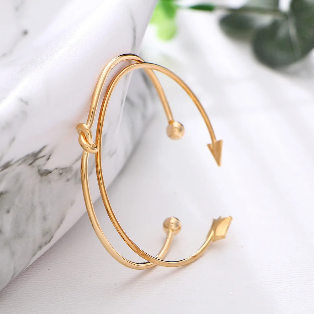 20 шт./лот Браслет манжета Открытый Набор браслетов для женщин и девушек золотой