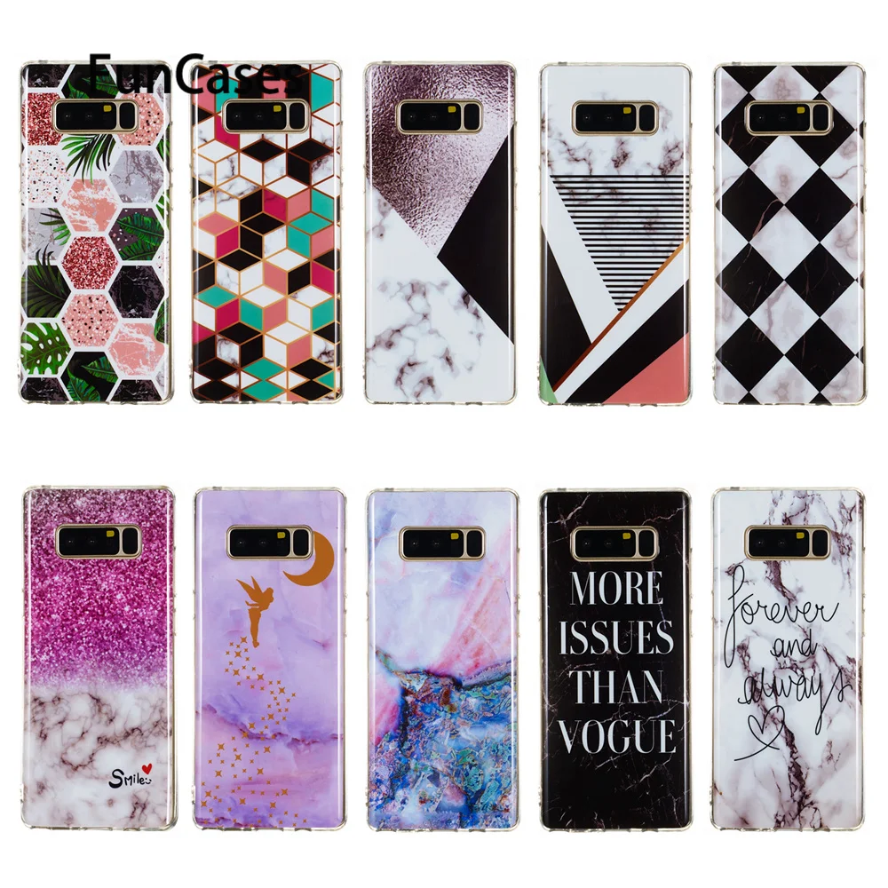 Hot Cases For capinha Samsung Note 8 Para Hexagon Soft TPU Back Covers Estojo sFor Galaxy capa Phone Cover | Мобильные телефоны и