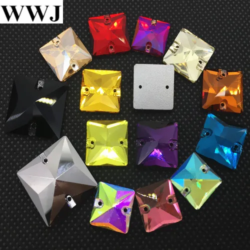 All Size&ampColors Wholesale Factory Price Square Shape Sew On Stone 8mm 10mm 12mm 14mm 16mm 22mm Sewing Glass Crystals | Украшения и