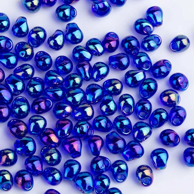 Серьги Taidian из бисера 3 4 мм прозрачные кобальтовые бусины Миюки AB DP177 5 г/лот около